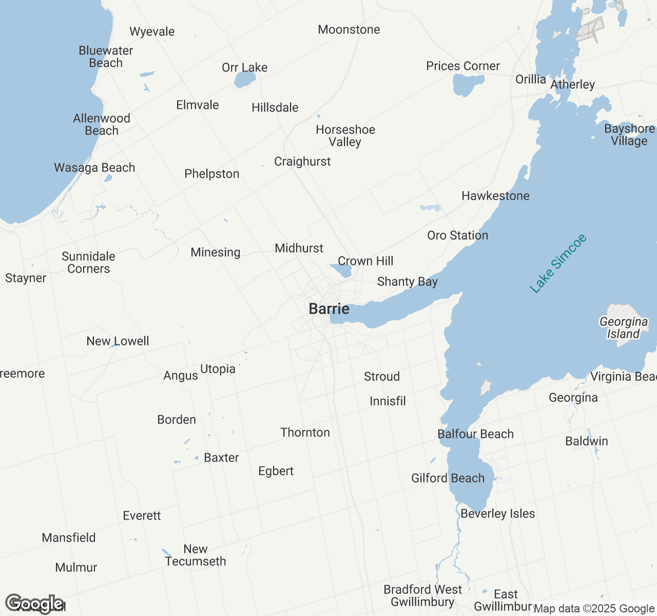 Map of Barrie